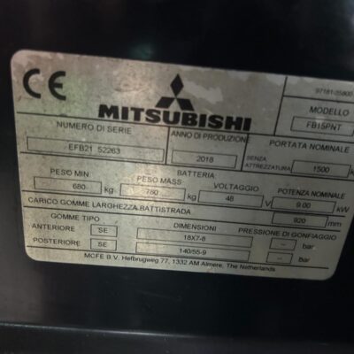 Carrello elettrico Mitsubishi FB15PNT